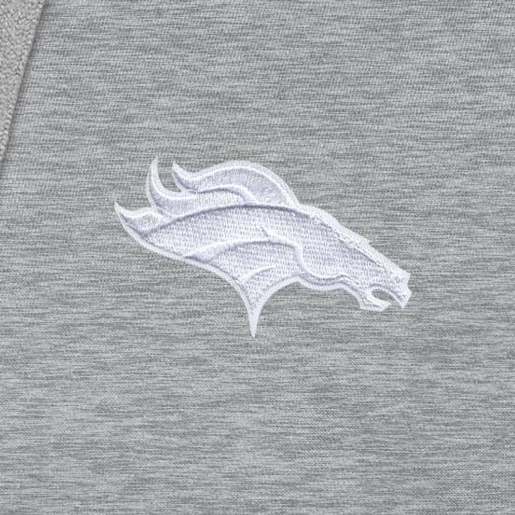 Denver Broncos Antigua Victory Pullover Hoodie - Heather Gray